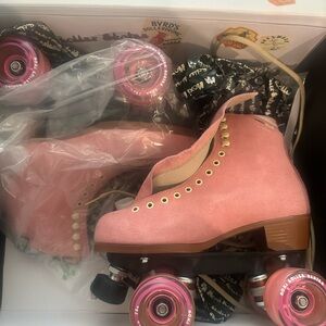 Moxi Trolley strawberry pink roller skates- RARE- limited edition